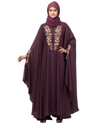 Nazneen Neck and Sleeve Embroidered Irani Kaftan 6