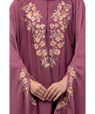 Nazneen Neck and Sleeve Embroidered Irani Kaftan 4