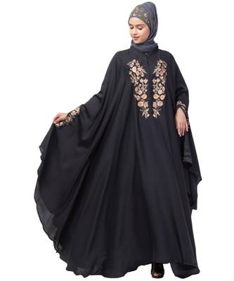 Nazneen Neck and Sleeve Embroidered Irani Kaftan 1