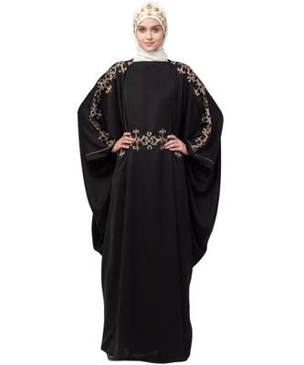 Nazneen waist and both sleeve resham embroidery Nida kaftan 3