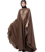 Nazneen Neck and Sleeve Embroidered Irani Kaftan