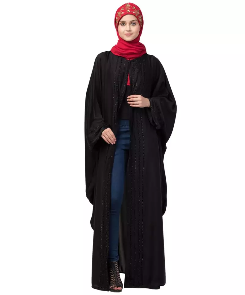 Nazneen hand embroidery front open kaftan