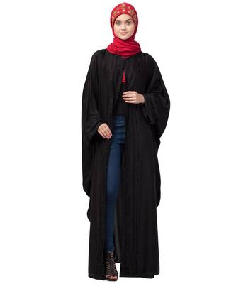 Nazneen hand embroidery front open kaftan 2