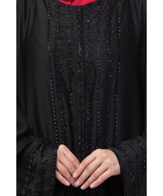 Nazneen hand embroidery front open kaftan 7
