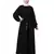 Nazneen Gather at reglan sleeve with belt halter neck Abaya