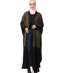 Nazneen two colors front open kaftan cum abaya