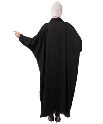 Nazneen two colors front open kaftan cum abaya 4
