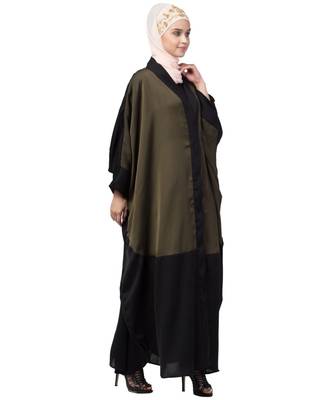 Nazneen two colors front open kaftan cum abaya 6