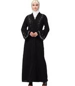 Nazneen Front open Hand work at both side and sleeve Abaya