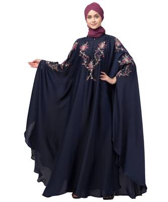 Nazneen front and sleeve resham embroidery Irani Kaftan 3