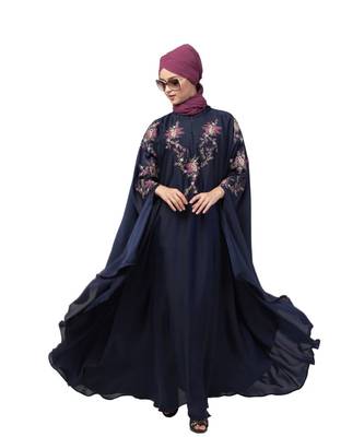 Nazneen front and sleeve resham embroidery Irani Kaftan 7