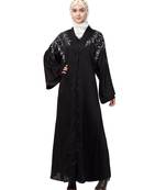 Nazneen Front Back hand embroidered Front open Dubai Abaya