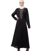 Nazneen Front and Sleeve Hand work A line Party Abaya