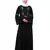 Nazneen yoke embroidered Pleated Bell sleeve Flare Abaya