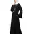 Nazneen yoke embroidered Pleated Bell sleeve Flare Abaya