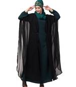 Nazneen contrast double layers Abaya