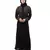 Nazneen front open golden hand work at front back and sleeve Nida Abaya