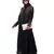 Nazneen front open golden hand work at front back and sleeve Nida Abaya