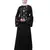 Nazneen hand embroidery on front and bell sleeve  A line Abaya