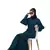 Nazneen long cuff full balloon sleeve with belt A line Abaya