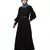 Nazneen long cuff full balloon sleeve with belt A line Abaya