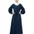 Nazneen long cuff full balloon sleeve with belt A line Abaya