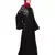Nazneen resham embroidery front open Dubai abaya