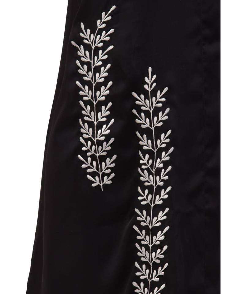 Nazneen side embroidery at bottom front open Dubai Abaya