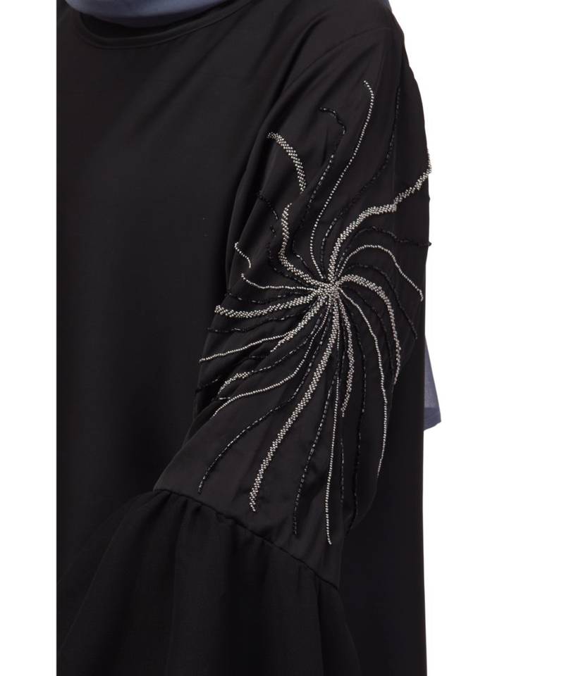 Nazneen 3 Bell Sleeve embroidered Abaya