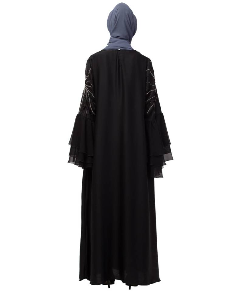 Nazneen 3 Bell Sleeve embroidered Abaya