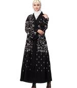 Nazneen full Zari embroidered front open part Abaya