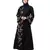 Nazneen right side and both sleeve Resham Embroidery Front open Abaya