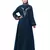 Nazneen Front and Sleeve Resham Embroidery Balloon Sleeve Abaya