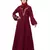 Nazneen Front and Sleeve Resham Embroidery Balloon Sleeve Abaya