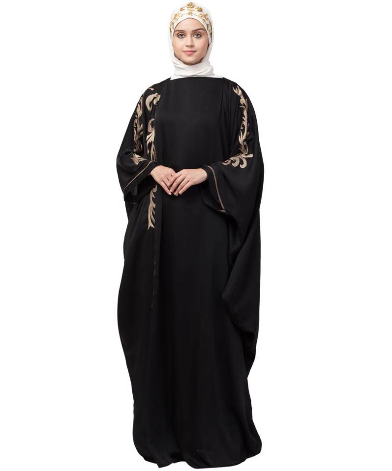 Nazneen right side and both sleeve resham embroidery Nida Kaftan