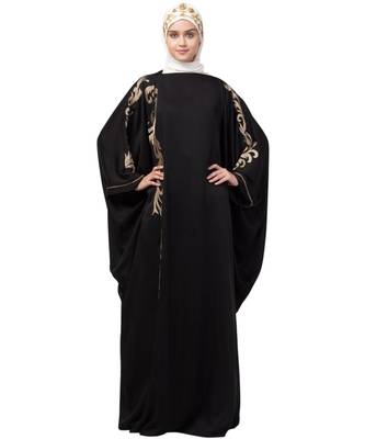 Nazneen right side and both sleeve resham embroidery Nida Kaftan 3