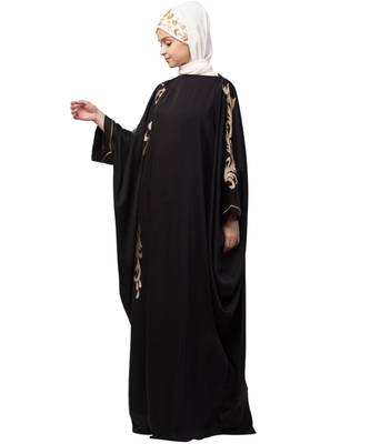 Nazneen right side and both sleeve resham embroidery Nida Kaftan 4