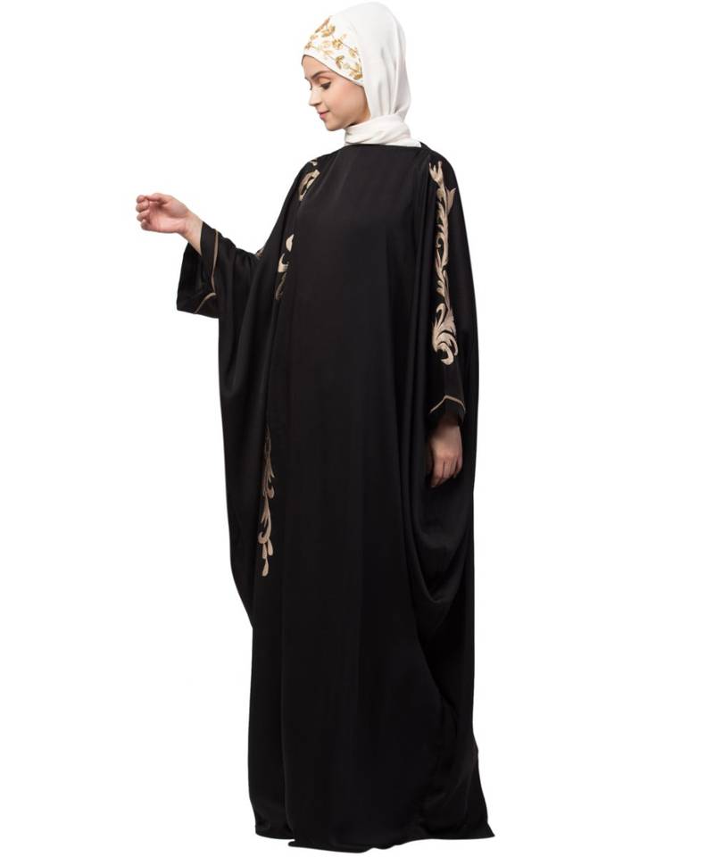 Nazneen right side and both sleeve resham embroidery Nida Kaftan