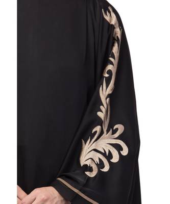 Nazneen right side and both sleeve resham embroidery Nida Kaftan 6