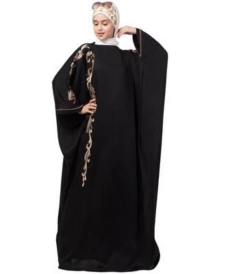 Nazneen right side and both sleeve resham embroidery Nida Kaftan 7