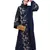 Nazneen right side and both sleeve Resham Embroidery Front open Abaya