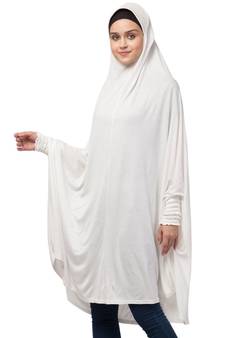 Nazneen stretchable smoking at wrist knee length Jilbab cum prayer khimar  Hijab