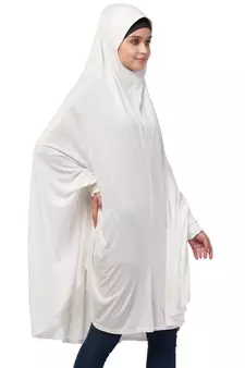 Nazneen stretchable smoking at wrist knee length Jilbab cum prayer khimar  Hijab