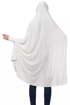 Nazneen stretchable smoking at wrist knee length Jilbab cum prayer khimar  Hijab