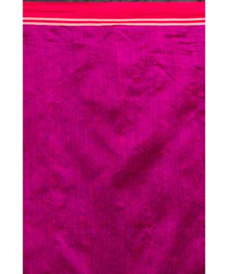 Blue blended cotton jamdani saree 4
