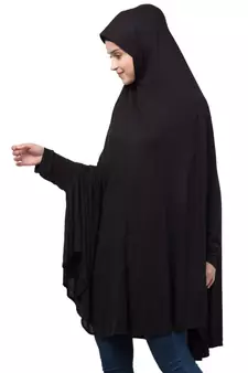 Nazneen stretchable with sleeve, knee length Jilbab cum prayer khimar  Hijab