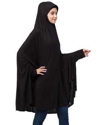 Nazneen stretchable with sleeve, knee length Jilbab cum prayer khimar  Hijab 4