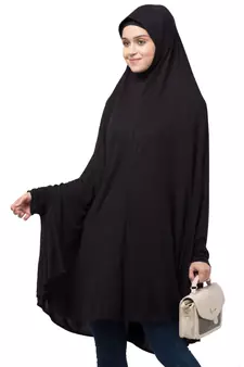 Nazneen stretchable with sleeve, knee length Jilbab cum prayer khimar  Hijab