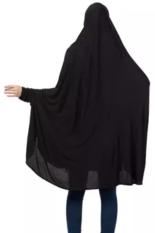Nazneen stretchable with sleeve, knee length Jilbab cum prayer khimar  Hijab