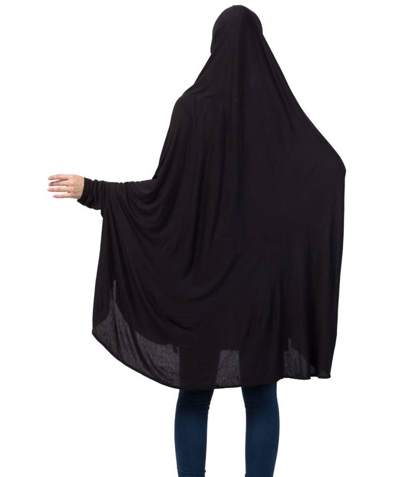 Nazneen stretchable with sleeve, knee length Jilbab cum prayer khimar  Hijab
